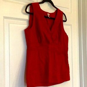 Red Sleeveless Tank Top